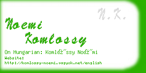 noemi komlossy business card