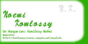 noemi komlossy business card